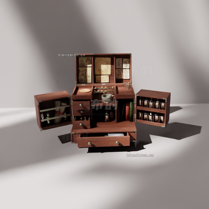 blender炼金术盒子模型_blender布的16
