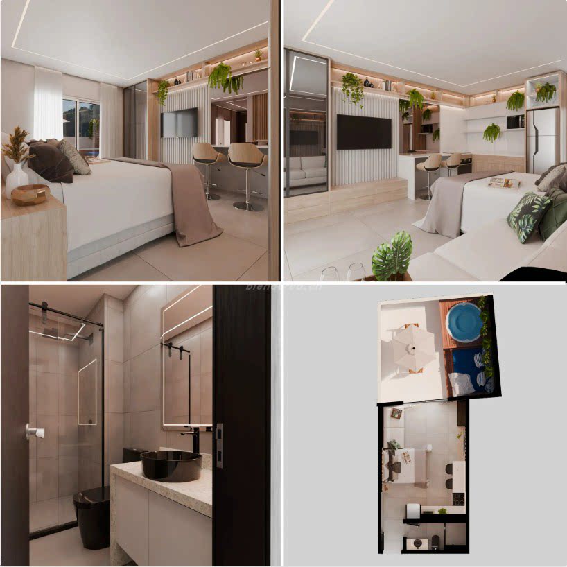 Blender简约公寓3D室内场景模型