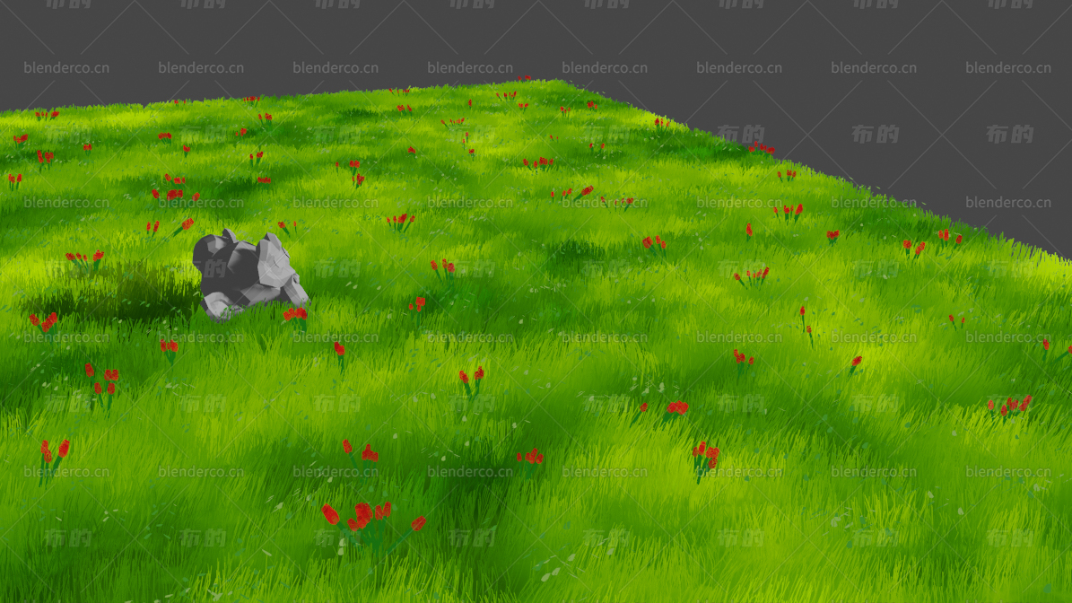 blender草坪模型-blender布的05