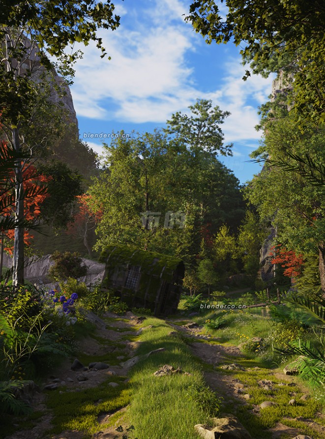 Blender场景练习 风景马车【材质掉了需要自己加上】