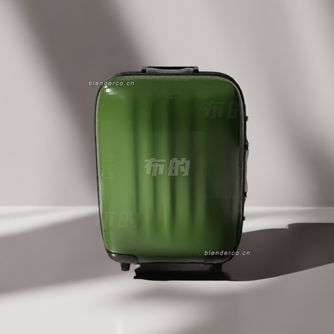 blender绿色旅行箱模型_blender布的97