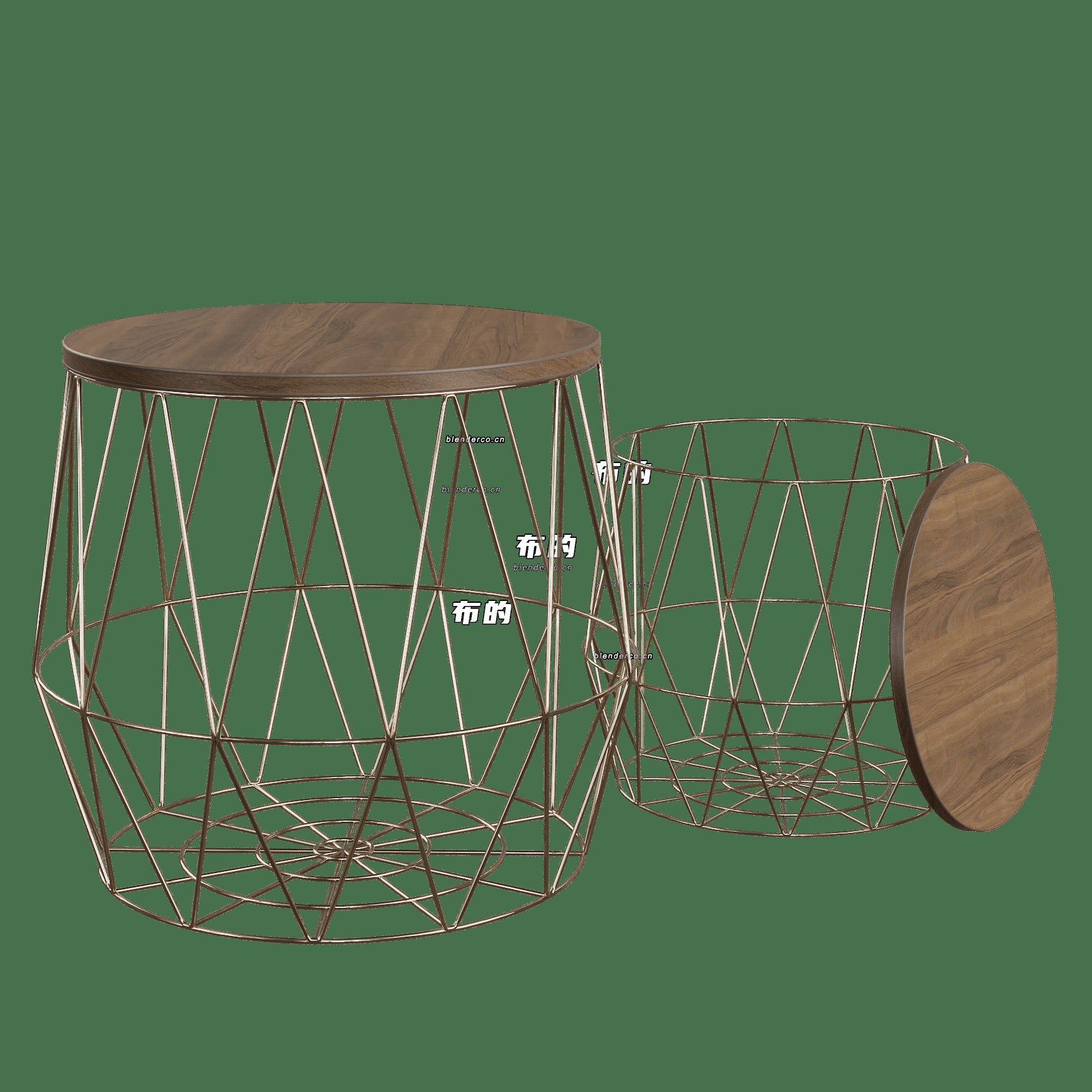 blender金属线条圆桌模型_blender布的26