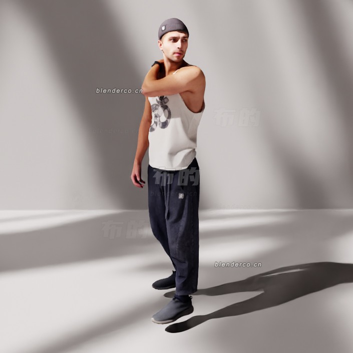 blender需要热身男人模型_blender布的166