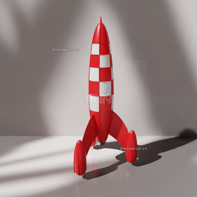 blender丁丁火箭模型_blender布的04
