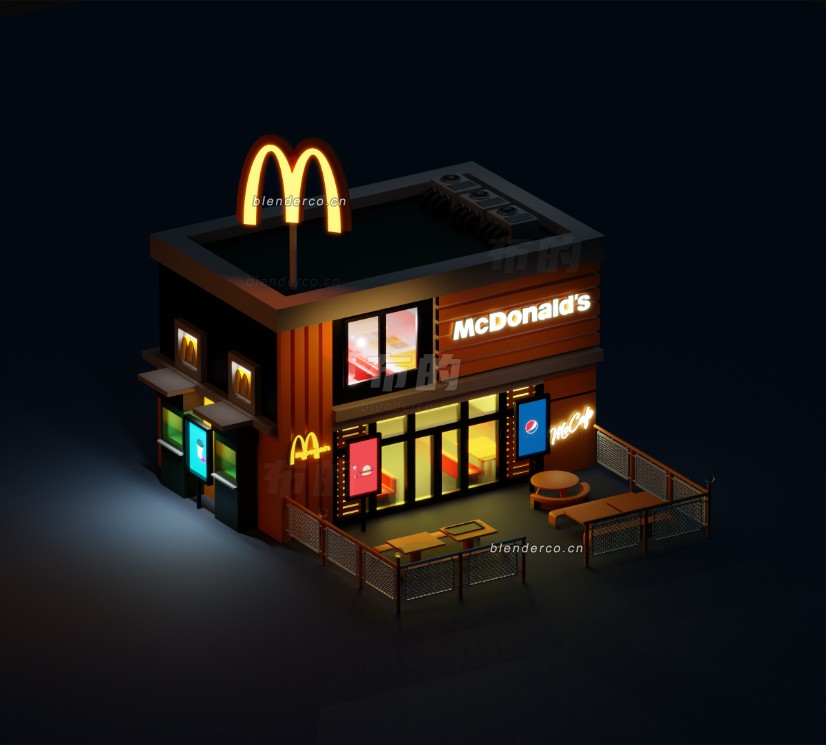 [仿作]麦当劳low poly