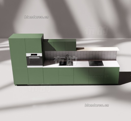 厨房橱柜组合柜blender模型布的03