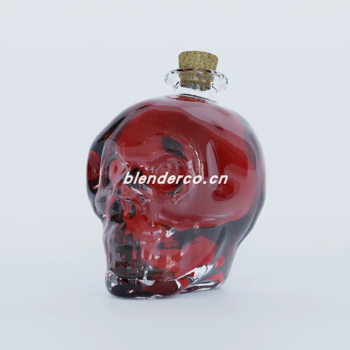 blender骷髅瓶模型_blender布的173