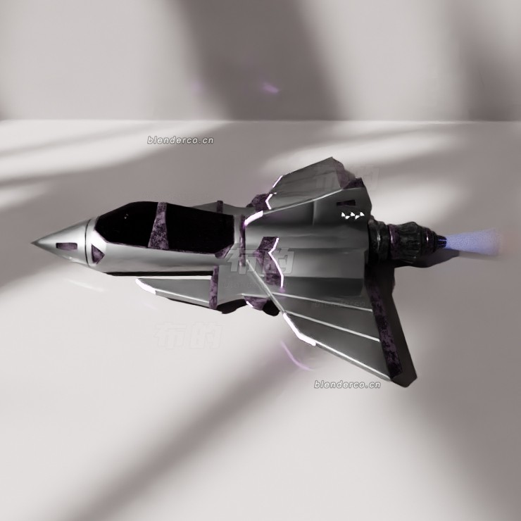 blender眼镜蛇太空船模型_blender布的33