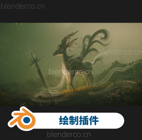 Secret Paint 绘制插件选择一个对象，选择一个表面，绘制。