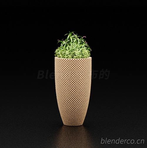 绿植植物花盆盆栽盆景单体blender模型室内花卉花草08 blender布的