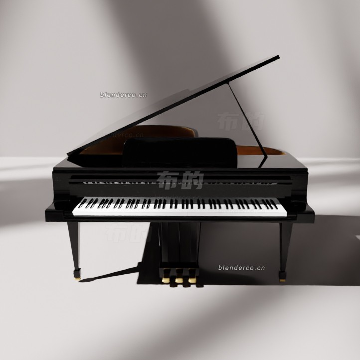 blender三角钢琴模型_blender布的102