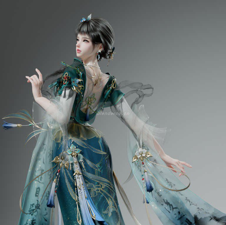 永劫无间Naraka 殷紫萍-墨染千秋 模型