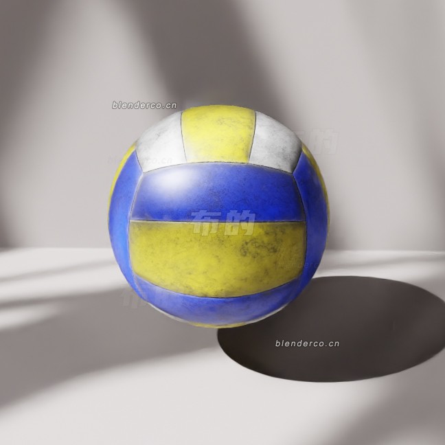 blender排球B型（脏）模型_blender布的78