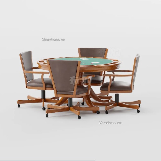 blender扑克牌桌模型_blender布的50
