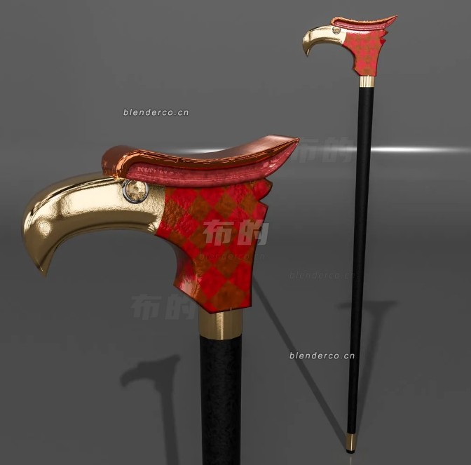blender手杖模型_blender布的28
