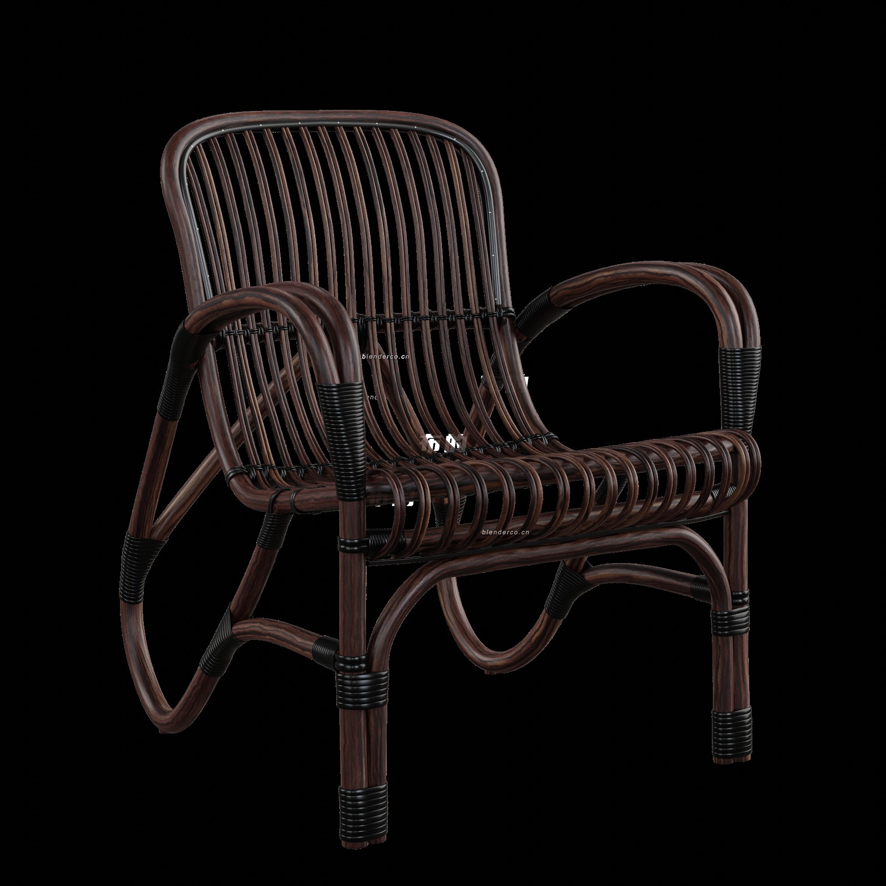 blender柳条编织座椅模型_blender布的96