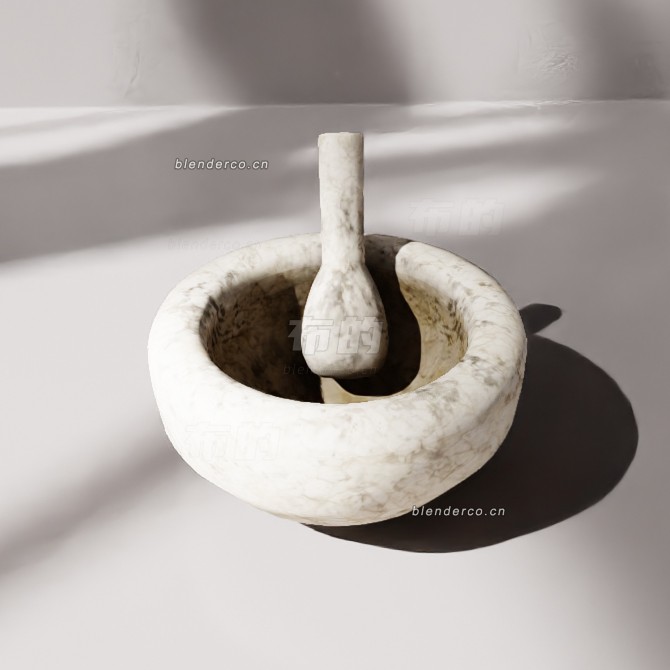 blender草药师研钵模型_blender布的18