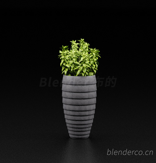 绿植植物花盆盆栽盆景单体blender模型室内花卉花草25 blender布的