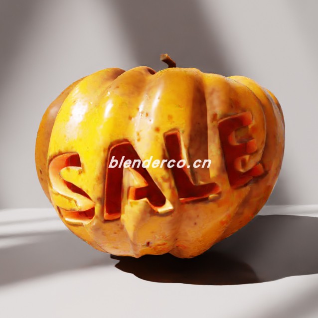 blender万圣节南瓜模型_blender布的08
