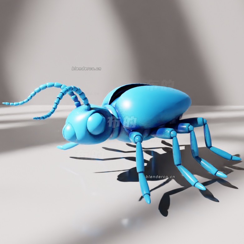 blender可爱的外星昆虫模型_blender布的02