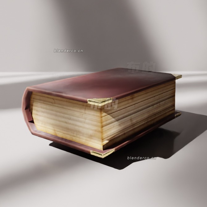 blender厚厚的一整本书籍模型_blender布的14