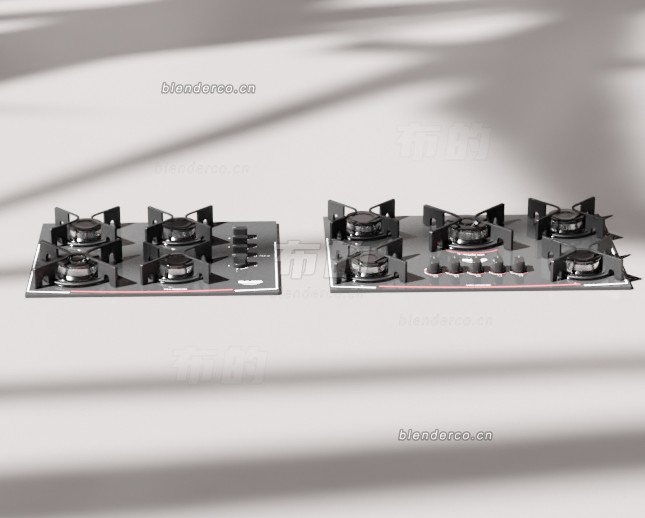 厨房燃气灶blender模型布的29