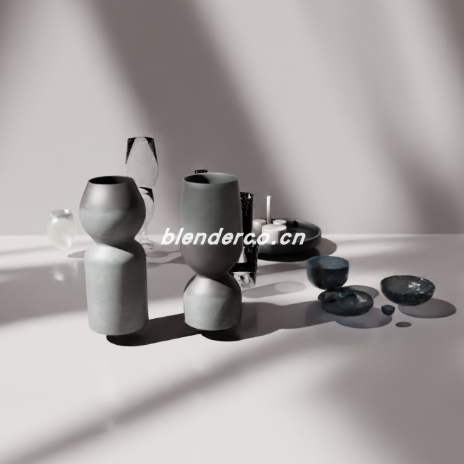 blender装饰套装模型_blender布的88