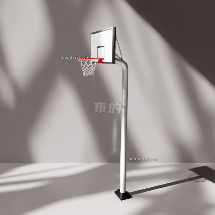 blender卡通篮球架模型_blender布的136