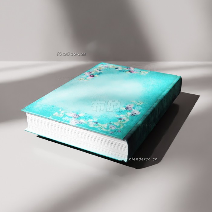 blender蓝色故事书模型_blender布的83