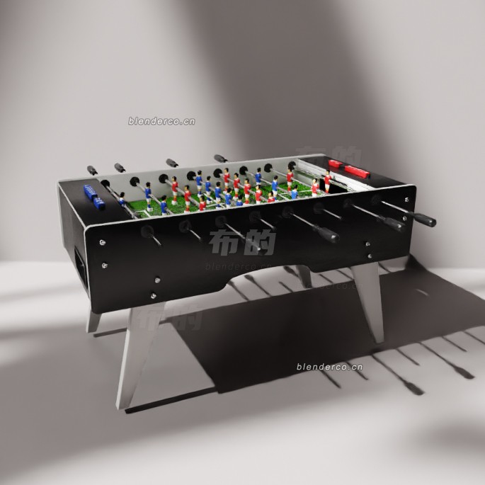 blender桌上足球模型_blender布的96