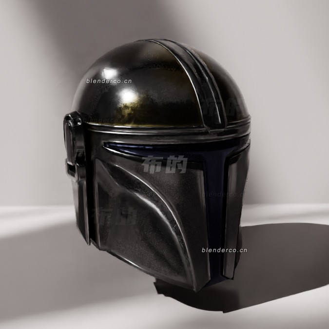 blender曼达洛人头盔模型_blender布的11