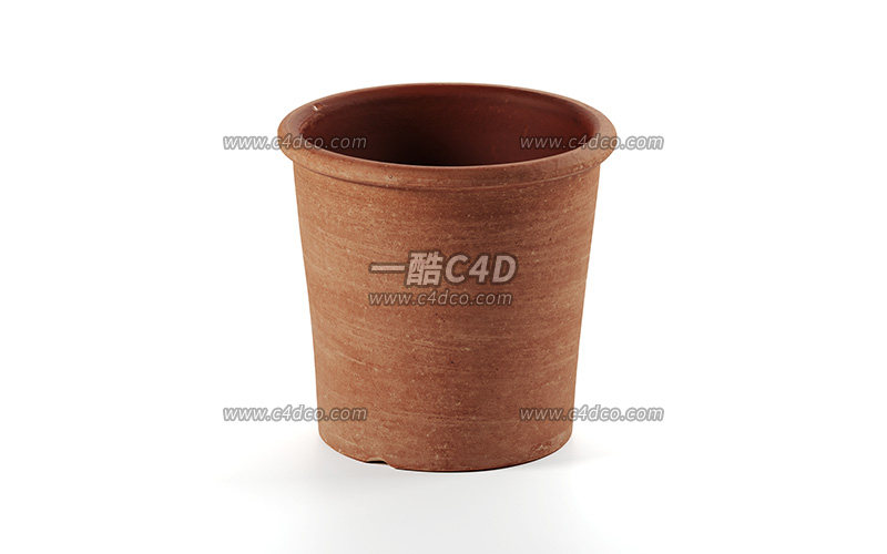 C4D紫砂陶瓷花盆