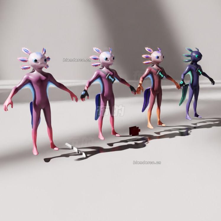 blender游戏角色模型_blender布的50