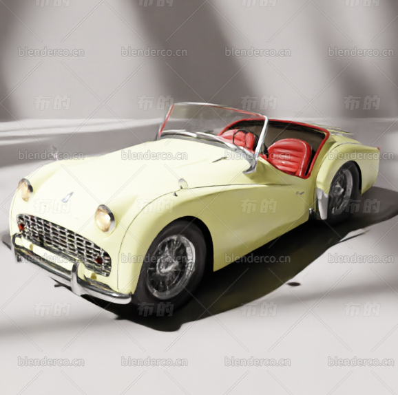 blenderTriumph TR3汽车blender布的模型124