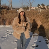 Coco Fur ‘Новый год подарок» многоцветный импорт Tuscana Fur All -In -Fur Poat