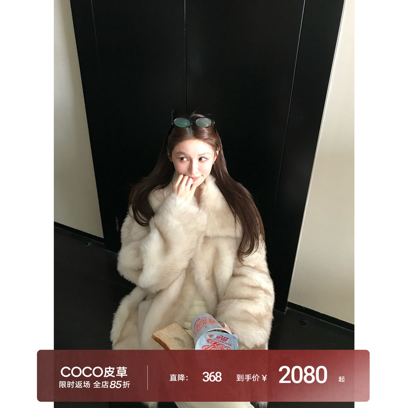 Coco Fur's New Winter Collection, Imported Tuscany Fur One-Piece Mid-Length Coat