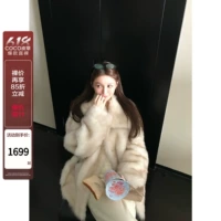 COCO Fur, новое зимнее импортное меховое пальто средней длины из тосканского меха «все в одном».
