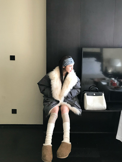 【一衣两穿】露思升级款原创三防可拆卸山羊绒90白鹅绒派克羽绒服