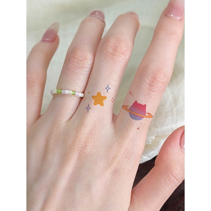 Butoo |    Cat Paw Print Waterproof Finger Tattoo Stickers Small Size Tattoo Stickers Mini Tattoo Stickers