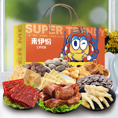 
                        来伊份福份/潮吉多1649g坚果大礼包