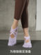 Yoga Socks, Summer Thin Style, Professional Five-Toe Design, Non-Slip with Adhesive Dots, Indoor Use, Cotton Strap, Pilates Socks