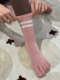 2023 New Five-Finger Yoga Socks, Mid-Calf, Professional Non-Slip, Women's Long Split-Toe Socks for Aerial Pilates and Indoor Use