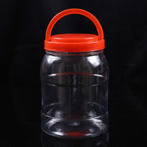  Honey bottle thickened plastic bottle 3000g transparent round bottle sealed jar pickle jam storage bottle 6 kg
