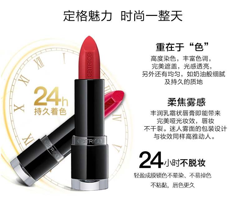 Son môi Đức Catrice Extreme Extreme Lipstick Black Tube Pearlescent Matte Long Lasting Lipstick - Son môi