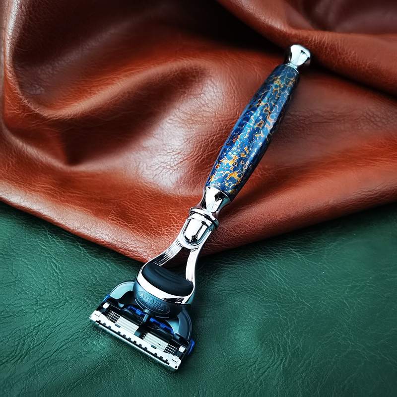 Longheji 5-Blade Lacquerware Razor with Mother-Of-Pearl Inlay, a Gift for Boyfriend's Birthday or Father's Day