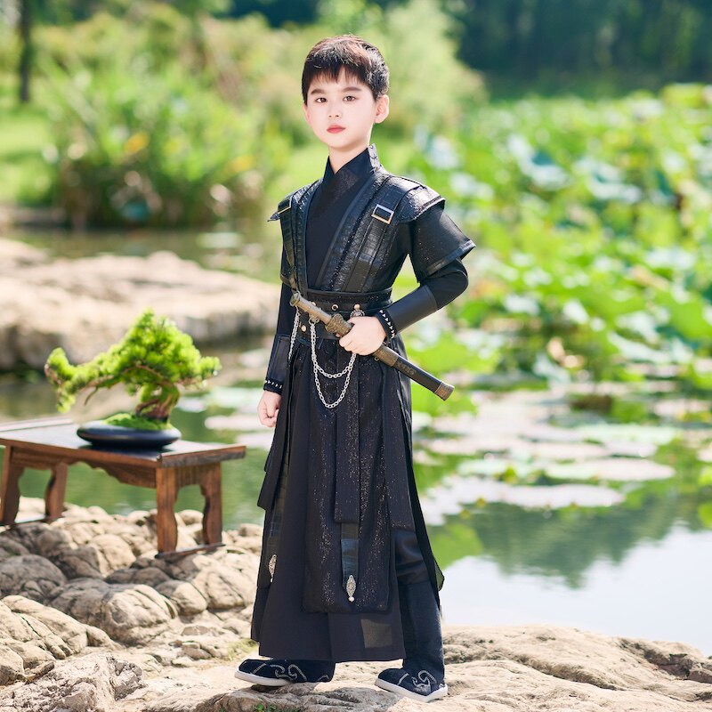 🔥【亲子首选】男童汉服春秋侠客 cosplay 古代刺客儿童剑客演出服🔥-汉服-淘宝好物网
