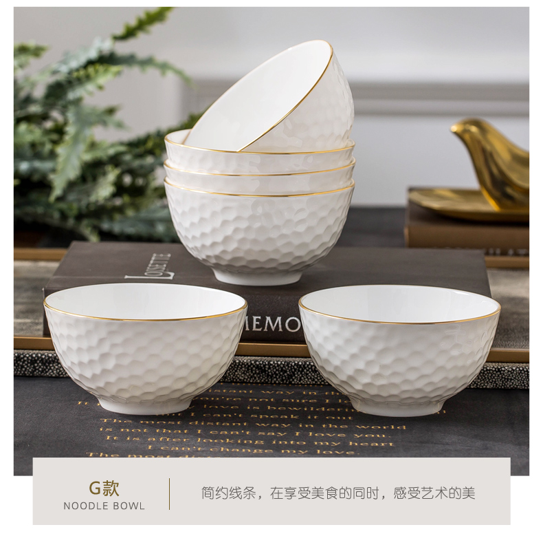 Jingdezhen ceramic tableware to use suit European up phnom penh household ceramics creative rainbow such as bowl beef rainbow such use