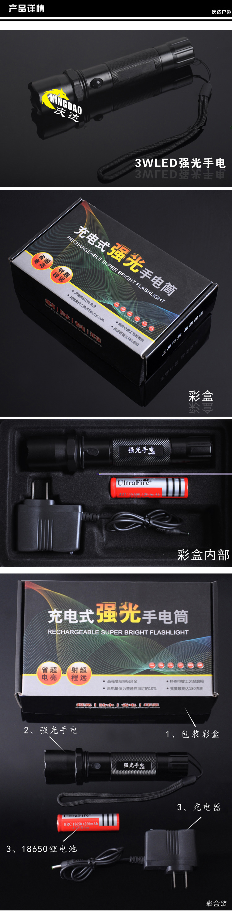 Ngoài trời LED chói đèn pin thiết lập tầm xa có thể sạc lại đèn bàn đạp xe đạp leo núi chiếu sáng cưỡi đèn pha giá đèn pin đội đầu
