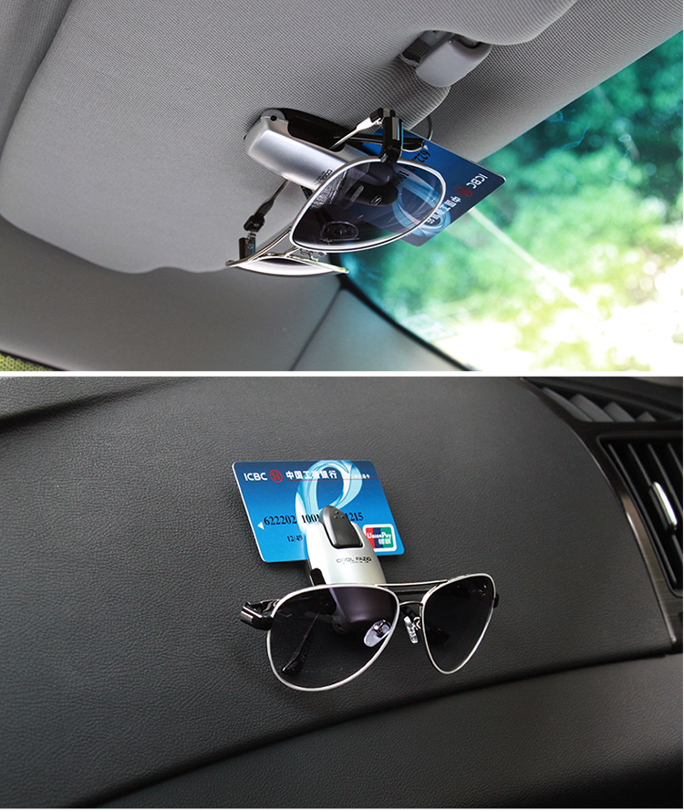 Nhật Bản YAC xe kính clip xe mặt trời kính visor kính xe kính khung giấy clip thẻ kinh doanh chủ thẻ - Kính khung kính mát nữ