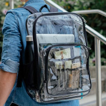 Backpack transparent environmental protection PVC mens and womens travel beach multi-pocket waterproof Thai school bag large capacity jelly bag